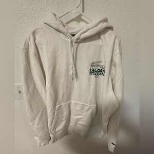 Lacoste White Hoodie with Green Logo